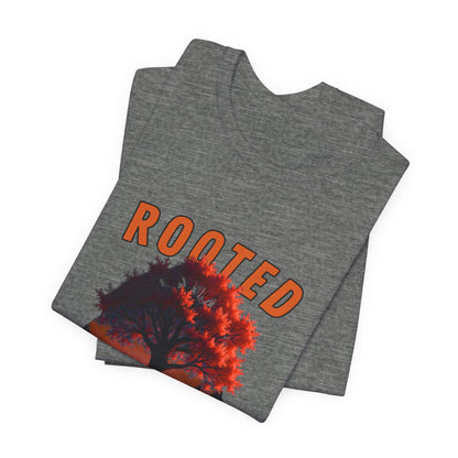 Rooted Flame Unisex Tee - Nature-Inspired Graphic Shirt, Casual Wear, Gift for Nature Lovers, Eco-Friendly Fashion, Fall Vibes