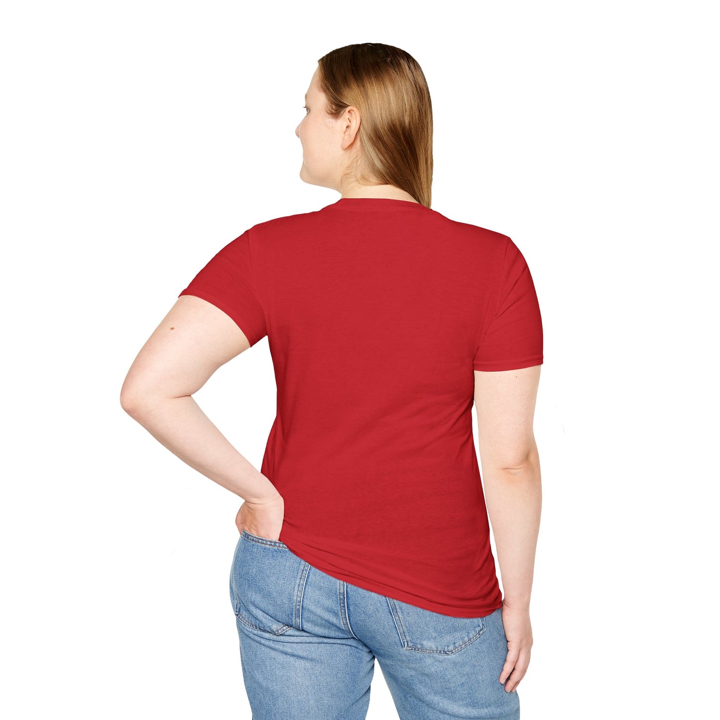 Unisex Softstyle T-Shirt with 'Red Velvet Energy' Design, Casual Tee, Gift for Friends, Fun Graphic Shirt, Energy Vibe Tee