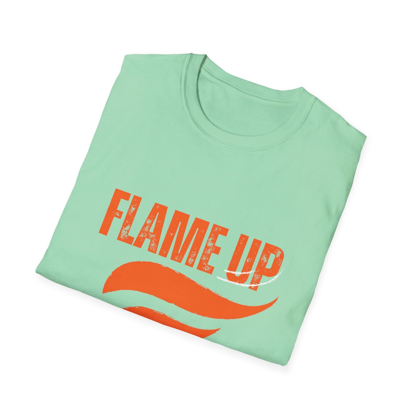 Flame Up Unisex Softstyle T-Shirt - Motivational Graphic Tee, Casual Wear, Workout Apparel, Gift for Fitness Enthusiasts, Bold [...]