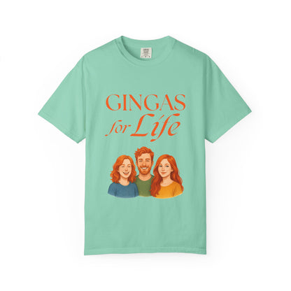 Gingas for Life T-Shirt, Fun T-Shirt for Redheads, Unisex Gift for Friends, Casual Wear, Celebration Tee