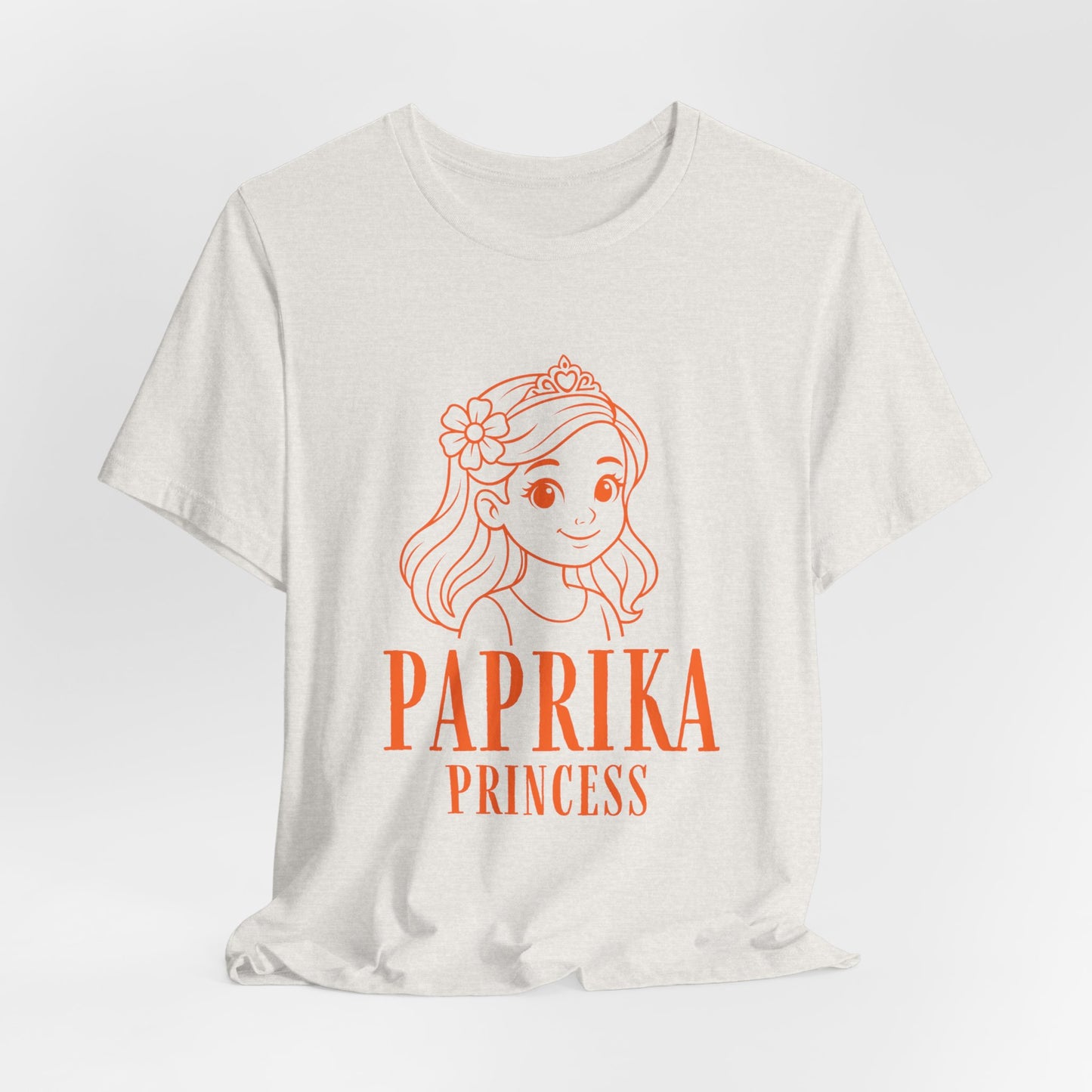 Paprika Princess Unisex Tee - Cute Graphic T-Shirt for Girls, Fun Casual Wear, Birthday Gift, Princess Theme, Gift for Kids