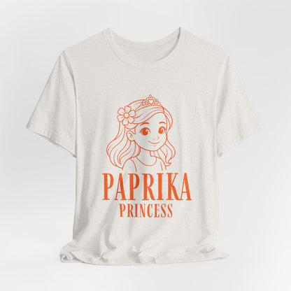 Paprika Princess Unisex Tee - Cute Graphic T-Shirt for Girls, Fun Casual Wear, Birthday Gift, Princess Theme, Gift for Kids