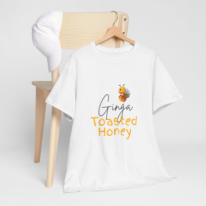 Bee-Themed Unisex Heavy Cotton Tee - Perfect Gift for Honey Lovers, Casual Wear, Eco-Friendly, Birthday, Honey Appreciation