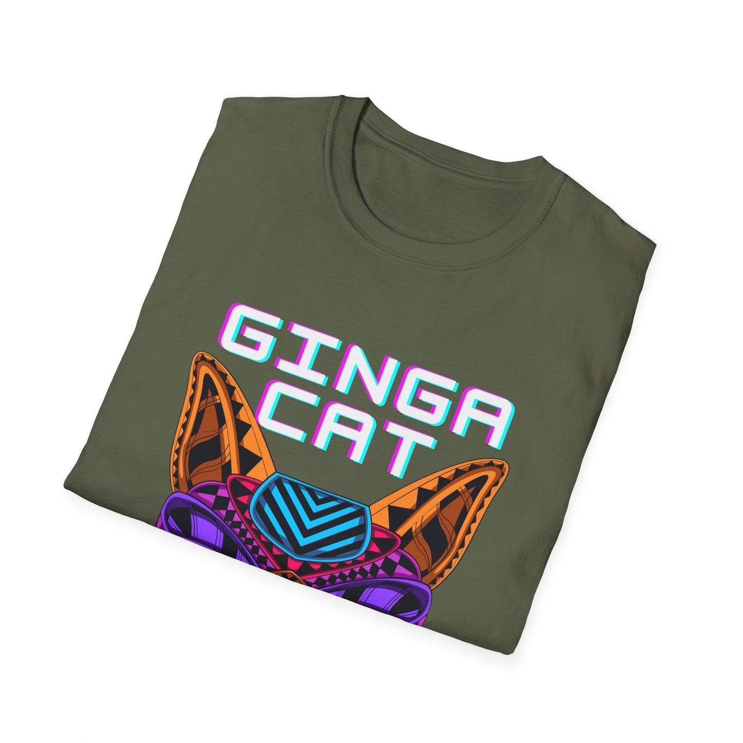 Vibrant Ginga Cat T-Shirt | Unisex Tee, Cat Lover Gift, Colorful Graphic Tee, Fun Fashion, Unique Casual Wear