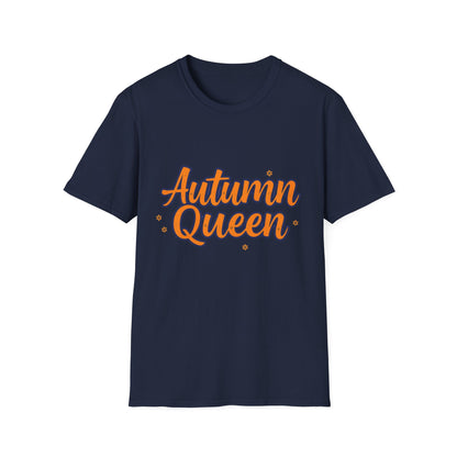 Autumn Queen Unisex Softstyle T-Shirt, Cozy Fall Tee, Gift for Autumn Lover, Seasonal Fashion, Thanksgiving Celebration Top