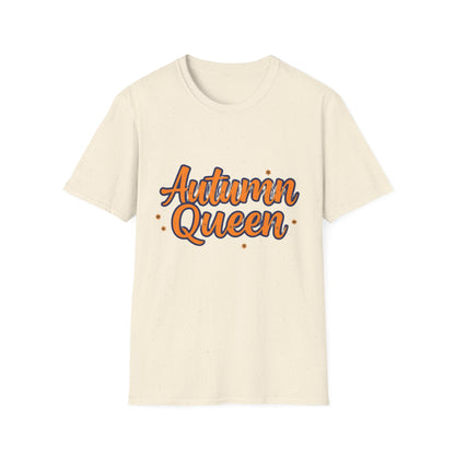 Autumn Queen Unisex Softstyle T-Shirt, Cozy Fall Tee, Gift for Autumn Lover, Seasonal Fashion, Thanksgiving Celebration Top