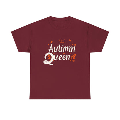 Autumn Queen Tee - Unisex Heavy Cotton T-Shirt, Fall Fashion, Seasonal Apparel, Gift for Her, Thanksgiving Style