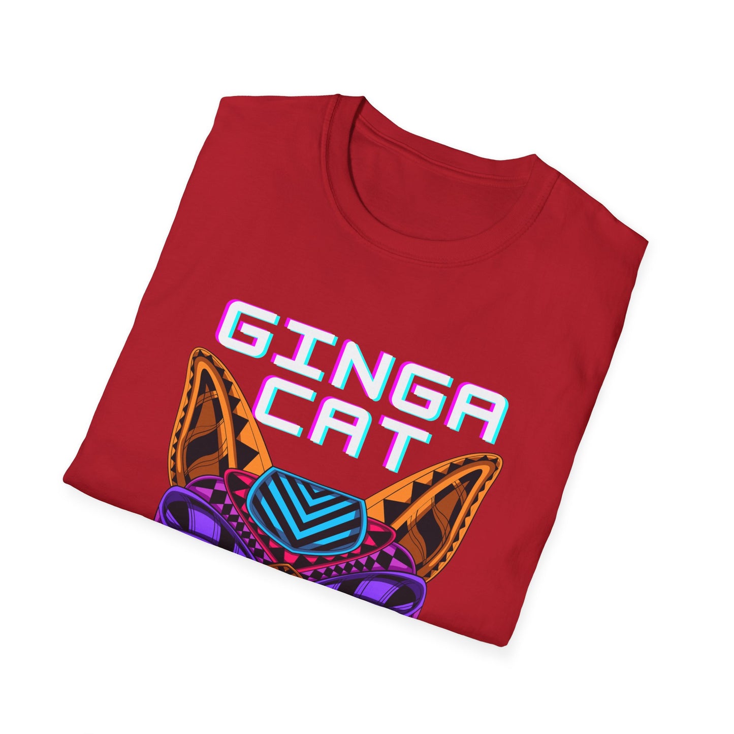Vibrant Ginga Cat T-Shirt | Unisex Tee, Cat Lover Gift, Colorful Graphic Tee, Fun Fashion, Unique Casual Wear
