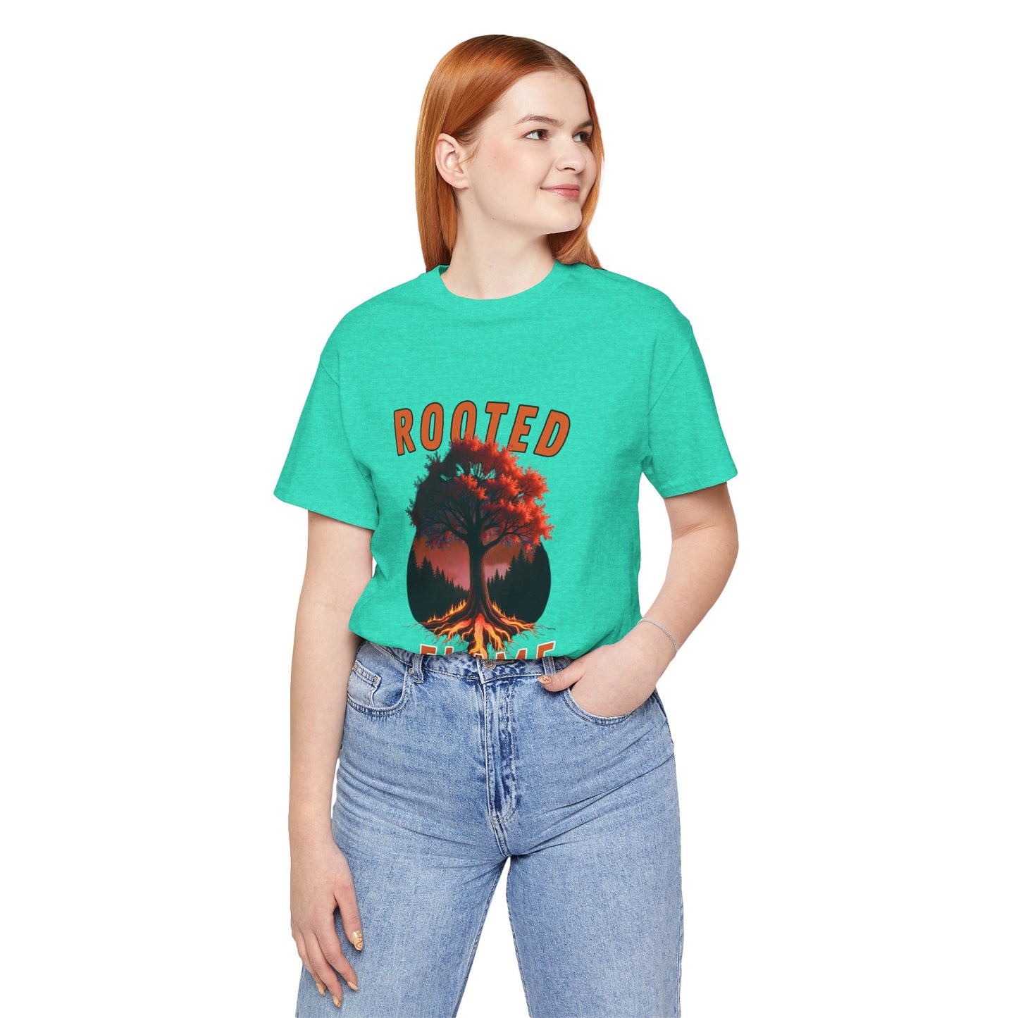 Rooted Flame Unisex Tee - Nature-Inspired Graphic Shirt, Casual Wear, Gift for Nature Lovers, Eco-Friendly Fashion, Fall Vibes
