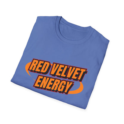 Unisex Softstyle T-Shirt with 'Red Velvet Energy' Design, Casual Tee, Gift for Friends, Fun Graphic Shirt, Energy Vibe Tee