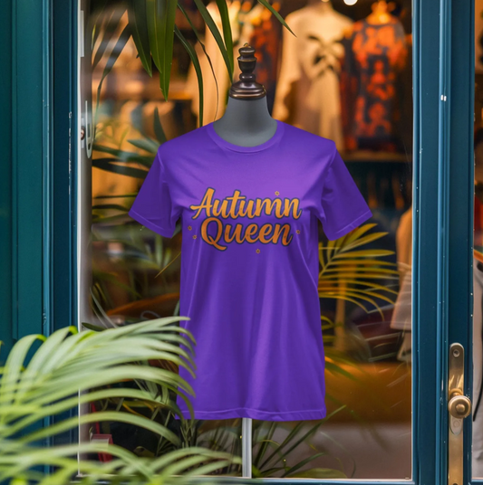 Autumn Queen Unisex Softstyle T-Shirt, Cozy Fall Tee, Gift for Autumn Lover, Seasonal Fashion, Thanksgiving Celebration Top