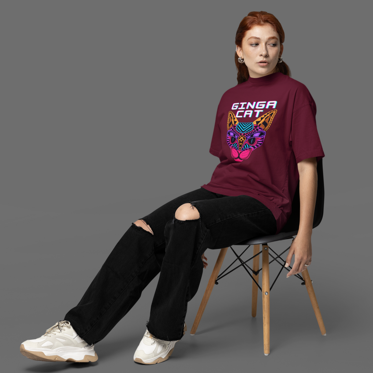 Vibrant Ginga Cat T-Shirt | Unisex Tee, Cat Lover Gift, Colorful Graphic Tee, Fun Fashion, Unique Casual Wear