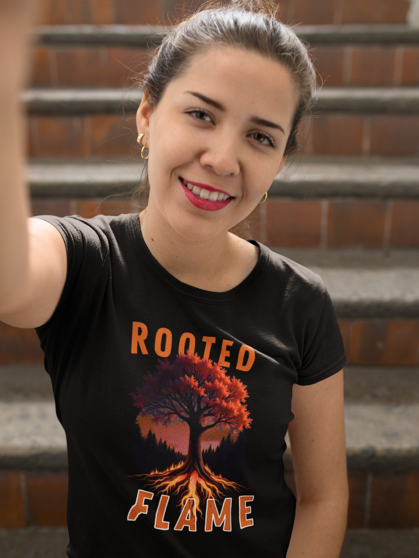 Rooted Flame Unisex Tee - Nature-Inspired Graphic Shirt, Casual Wear, Gift for Nature Lovers, Eco-Friendly Fashion, Fall Vibes