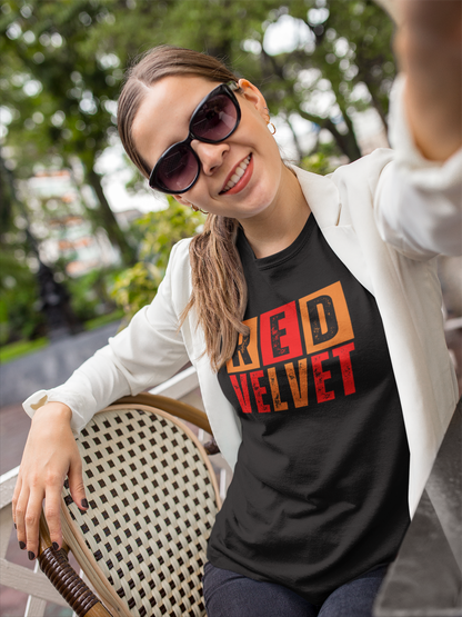 Red Velvet T-Shirt - Unisex Jersey Tee, Music Lover Gift, Concert Apparel, Casual Wear, Cute Graphic Tee, Gift for Her