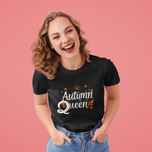 Autumn Queen Tee - Unisex Heavy Cotton T-Shirt, Fall Fashion, Seasonal Apparel, Gift for Her, Thanksgiving Style