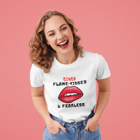 Flame-Kissed & Fearless Tee | Unisex Cotton Graphic Shirt, Casual Wear, Gift for Her, Statement T-Shirt, Summer Fashion